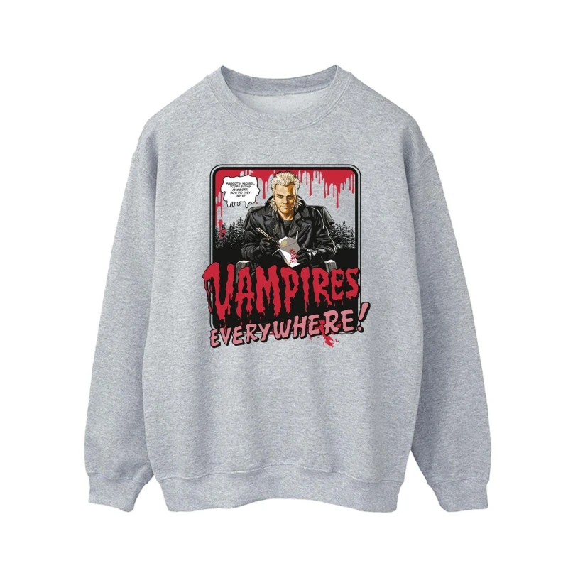 Image of The Lost Boys The Lost Boys Men Vampires Everywhere Sweatshirt in Grey Size: Small Grey S Male 5063376723343