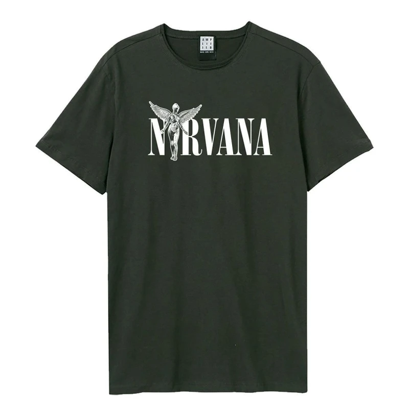 Image of Amplified Amplified Men In Utero Nirvana T-Shirt in Charcoal Size: Small Charcoal S Male 5063470089963