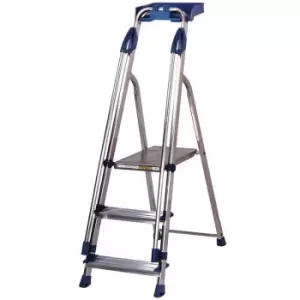 Image of 3 Tread Tradesperson Platform Steps with Twin Handrails & Tool Tray