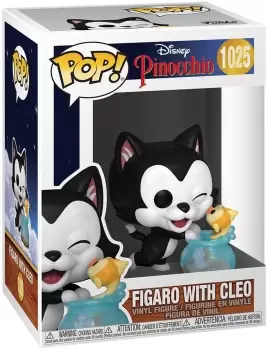 Image of Pinocchio 80th Anniversary - Figaro with Cleo Vinyl Figure 1025 Funko Pop! multicolor