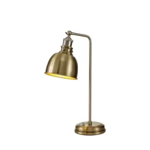 Image of Carmel Adjustable Table Lamp, E27, Satin Nickel, Antique Brass, Gold