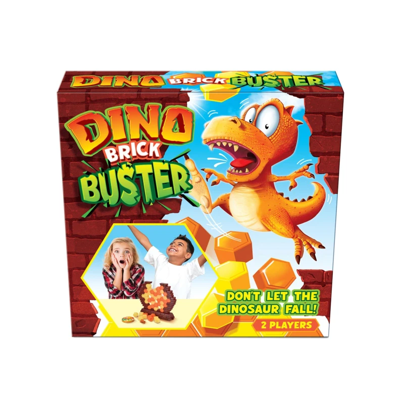 Image of KandyToys Dinosaur Brick Buster Family Game, Multi TY0548