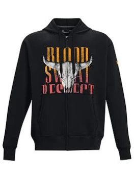 Image of Under Armour Training Project Rock Originators Full Zip Jacket - BlackGrey, Black/Grey Size M Men