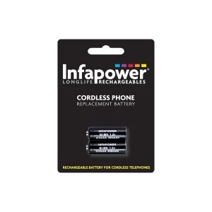 Image of Infapower Rechargeable Ni-MH Battery for Cordless Telephones 2 x 2/3 AAA 1.2v 400mAh