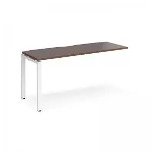 Image of Adapt add on unit single 1600mm x 600mm - white frame and walnut top