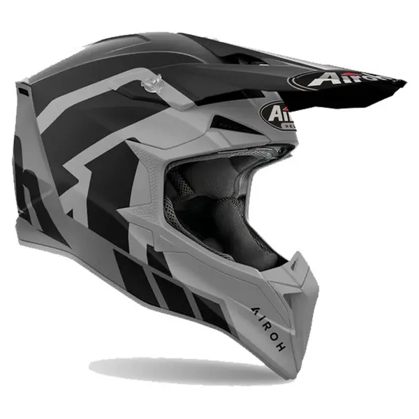 Image of Airoh Wraaap Reloaded Grey Black Offroad Helmet Size L