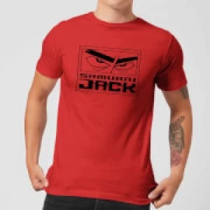 Image of Samurai Jack Stylised Logo Mens T-Shirt - Red - M