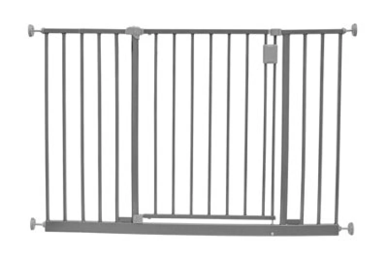 Image of Safetots Extra Wide Hallway Gate, 109Cm - 115Cm, Matt Grey, Pressure Fit Baby Gate For Hallways And Wide Spaces