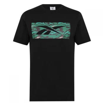 Image of Reebok Camo T Shirt - Black