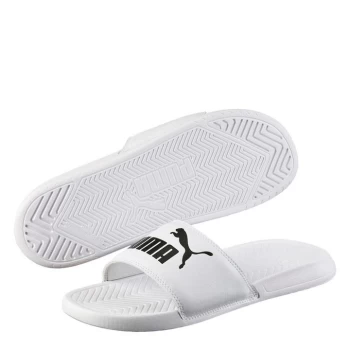 Image of Puma Popcat Mens Sliders - WHITE/BLACK