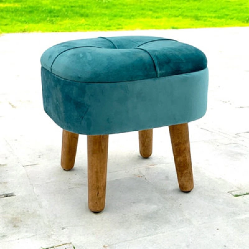 Image of MSL Blue WOODEN STOOL