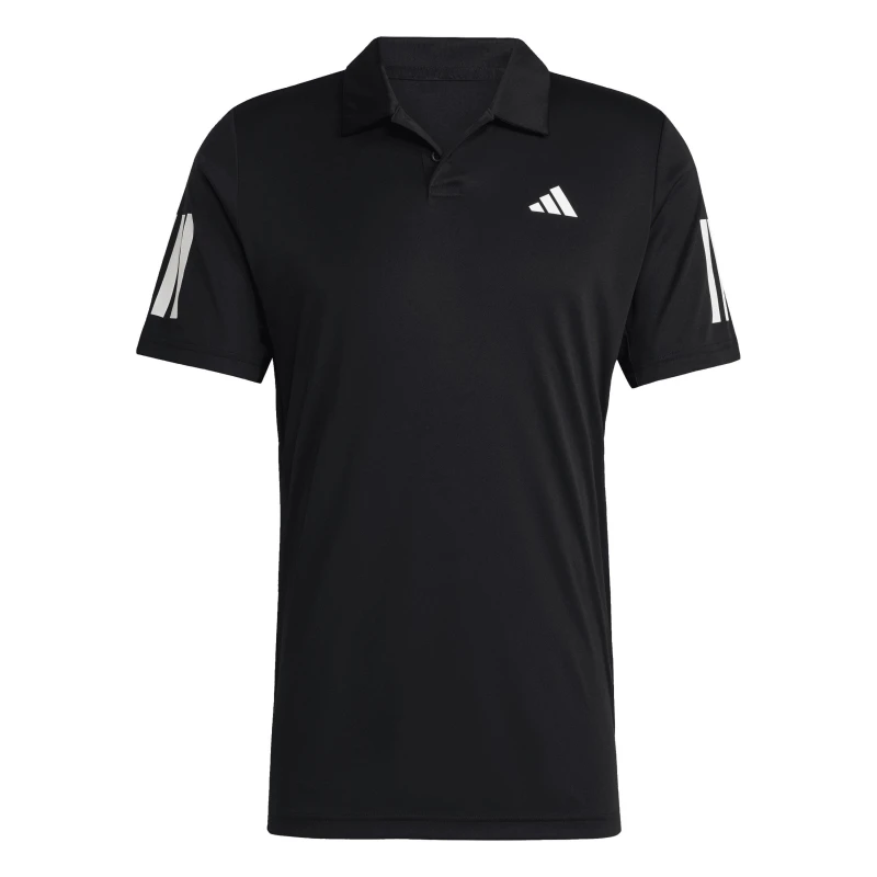 Image of adidas Club 3 Stripe Polo Shirt Mens - Black S