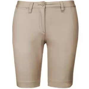 Image of Kariban Womens/Ladies Chino Bermuda Shorts (8 UK) (Beige)