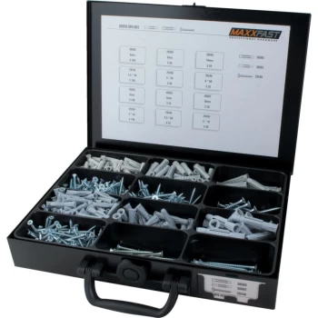 Image of 4.5MM-10MM Pozidriv Chipboard Screw & Plug Assortment, 630 Piece