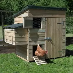 Image of 5'4 x 3'8 Forest Hedgerow Wooden Large Hen House (1.63m x 1.12m) - pressure treated