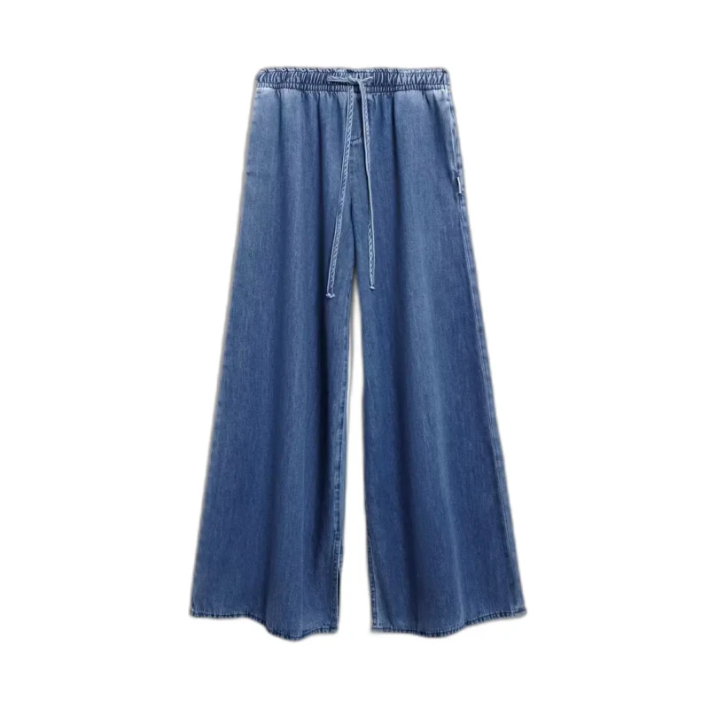 Image of ARMEDANGELS Womens cotton trousers ARMEDANGELS Kelaani Bleu Female L