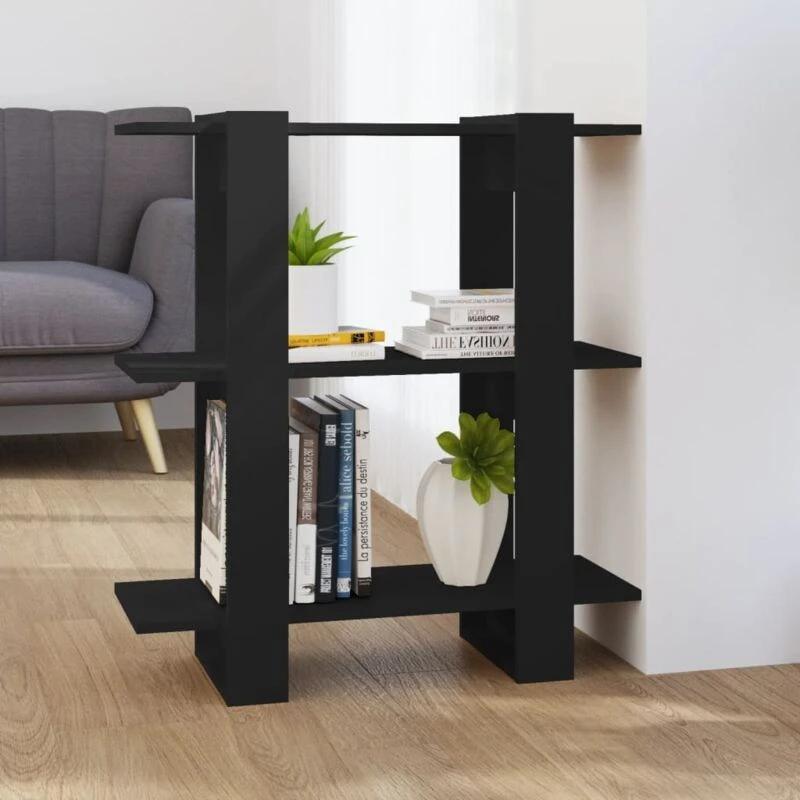 Image of VIDAXL Book Cabinet/Room Divider Black 80x30x87cm Vidaxl 8720286842829