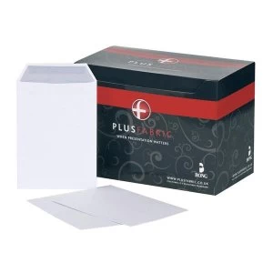 Image of Plus Fabric Envelopes Pocket Press Seal 110gm2 C5 White 1 x Pack of 250 Envelopes