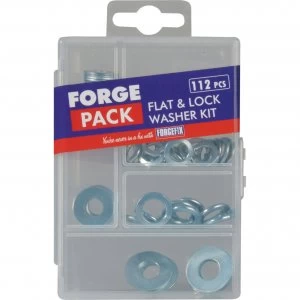 Image of Forgefix Forge Pack 112 Piece Flat Washer Assortment Metric
