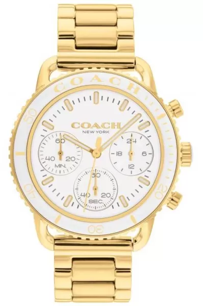 Image of Coach 14504051 Womens Cruiser White Chronograph Dial Watch