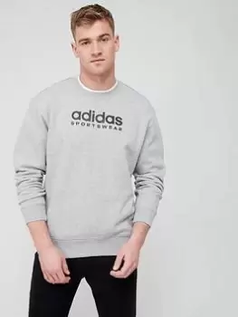 Image of Adidas Sportswear All Szn Fleece Graphic Sweatshirt - Grey