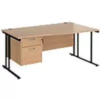Image of Dams International Wave Desk MC16WRP2KB 1,600 x 725 x 800 - 990 mm