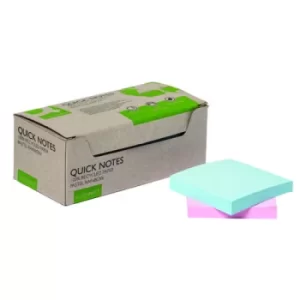 Image of Q-Connect Recycled Notes 76x76mm Pastel Rainbow (Pack of 12) KF17324