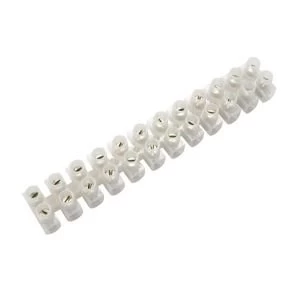 Image of BQ White 15A 12 Way Cable Connector Strip