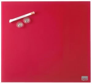 Image of Nobo Diamond Drywipe Board Magnetic 450x450mm Red