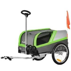 Image of Pawhut 2-in-1 Pet Trolley Stroller - Green