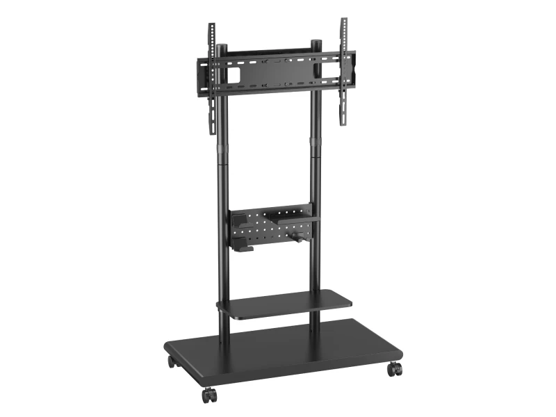 Image of Equip 50"-90" Mobile TV Trolley with Pegboard Shelf