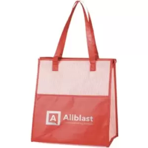 Image of Striped Shopper (One Size) (Red) - Bullet