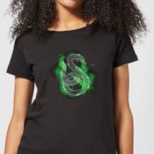 Image of Harry Potter Slytherin Geometric Womens T-Shirt - Black - M