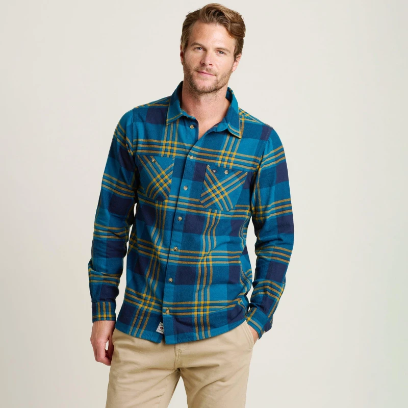 Image of Brakeburn Winter Check Shirt Blue