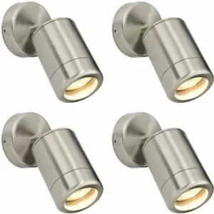 Image of 4 pack Adjustable IP65 Spotlight - 7W LED GU10 - Marine Grade Stainless Steel
