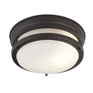 Image of 2 Light Bathroom Brown, White IP44, E27
