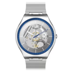 Image of Swatch Quartz Clear Dial Grey Strap Unisex Watch SS07S116GG