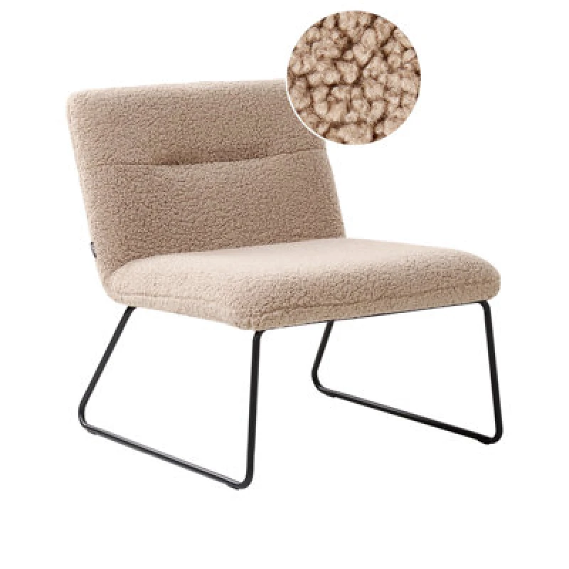 Image of Beliani Boucle Armchair Beige Cotulla