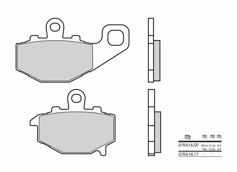 Image of Brembo S.p.A. Street Sintered Metal Brake pads - 07KA16SP