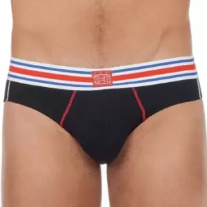 Image of HOM Tie Break Cotton Briefs - Black L