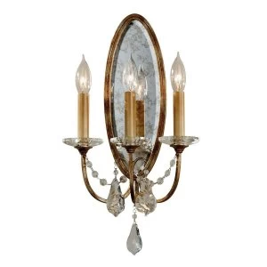 Image of 3 Light Indoor Candle Wall Light Bronze, E14