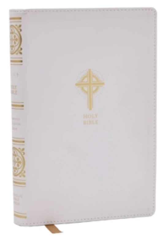 Image of NRSVCE Sacraments of Initiation Catholic Bible, White Leathersoft, Comfort Print Leather / fine binding