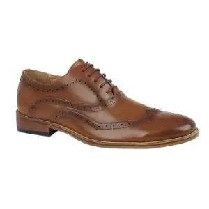 Image of Goor Mens Oxford Leather Brogues (9 UK) (Tan)