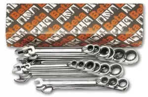 Image of Beta Tools 142/S17 17pc Reversible Combination Ratchet Wrench Set 001420068