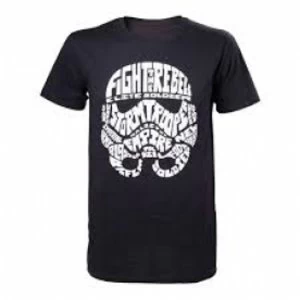 Image of Star Wars Adult Male Stormtrooper Word Play Small Black T-Shirt