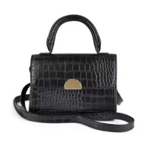 Image of KS Brands Womens/Ladies Grab Handle Crocodile Cross Body Bag (One Size) (Black)