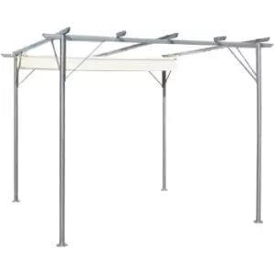 Image of Pergola with Retractable Roof Cream White 3x3 m Steel Vidaxl Cream