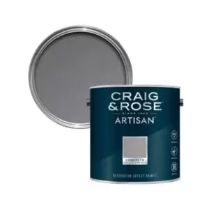 Image of Craig & Rose Artisan Pale Elements Concrete Effect Matt Wall & Ceiling Topcoat Special Effect Paint, 2.5L