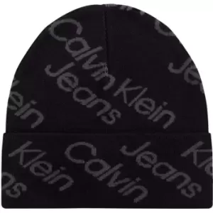 Image of Calvin Klein Jeans AOP BEANIE - Black