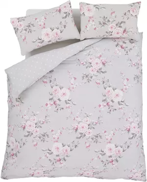 Image of Catherine Lansfield Canterbury Floral Double Duvet Cover